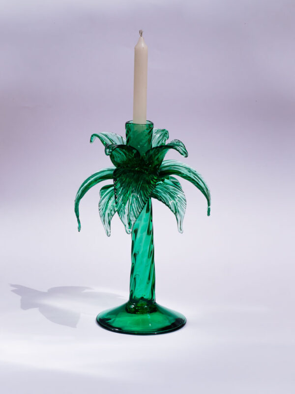 decoracion-vidrio-soplado-gordiola-palmera-hoja-recortada-candelabro-30cm